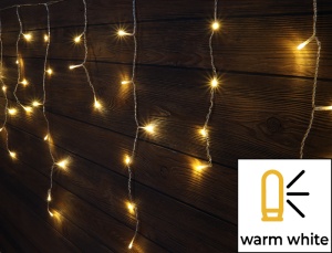 Perdea luminoasă LED de Crăciun, țurțuri, interior/exterior