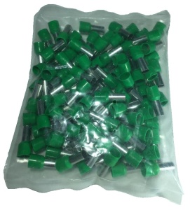 Pini tubulari izolati terminali 16mm² verzi set 100 bucati