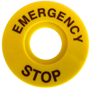 Plăcuţă EMERGENCY STOP