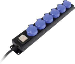 Prelungitor cu 6 prize cablu 1.5m H07RN-F 3G1,5 230V 16A max. 3500W IP44 - Img 2