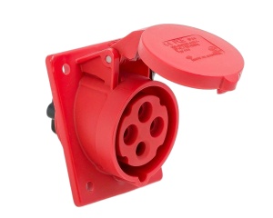 Priza trifazica 4 poli 16A 3P+E 6h incastrata oblica ST CEE 380V IP44 70x85mm - Img 3