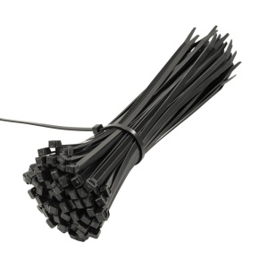 Set 100 buc colier cablu 450x7.6mm din plastic negru rezistenta 54.4kg Cobra 9451 - Img 2