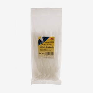 Set 100 bucati colier plastic 210x2.5mm cu eticheta, placa de marcaj 20,4×9 mm plastic alb 8,1 kg Cobra 961002