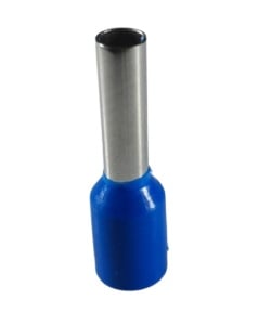 Set 100 pini terminali izolati 2.5mm² albastri ferule cupru 15mm