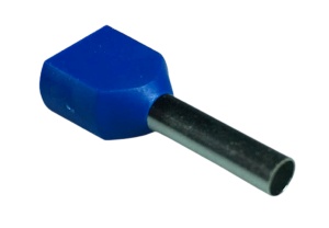 Set pini dubli albastri 2.5mm² conectori terminal de sertizare izolati poliamida tubulari set 100 buc - Img 3