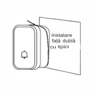 Sonerie fără fir și fără baterie 2 transmițătoare - comutator cinetic (2 butoane) și 1 receptor negru ( 1 sonerie) la priză , IP44 - Img 2