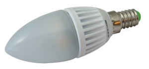 Sursă LED, mat, formă de lumânare