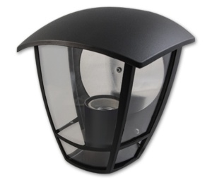 Aplica de exterior felinar pentru perete negru E27 max 60W 195x180mm IP44