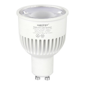 Bec LED 6W GU10 RGB+CCT LED Spotligh 550lm 90lm/W 2700K~6500K, 16 milioane de culori intensitatea luminii ajustabila, control de la distanta 30m 2.4GHz - Img 2