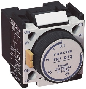 Bloc de temporizare la acţionare, pentru contactor TR1D/F