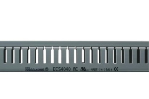 Canal cablu perforat 2m slitat 40x40mm gri pentru circuite electrice in tablouri - Img 2