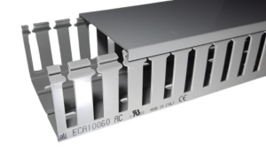 Canal cablu perforat slitat Elettrocanali 100x60mm gri pentru circuite electrice - Img 2