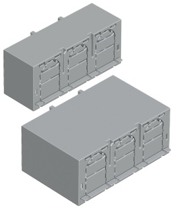 Capac de protecţie superior /inferior intrare conductor, 3P