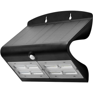 CIL de perete LED, panou fotovoltaic,detector mișcare, negru