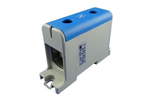 Clema terminala conexiune albastra Cu-Al 150mm² montare pe sina DIN 35mm 290A (Al) 320A ( Cu)