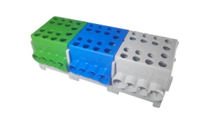Cleme de distributie derivatie pentru conexiuni monofazice 25mm²/35mm²/ Cu-Al montaj pe sina DIN 100A - Img 2