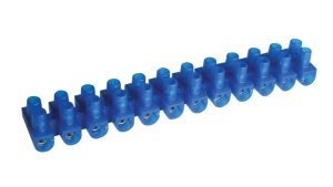 Cleme şir flexibile, profil U, 12 poli, albastru
