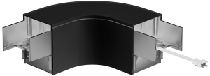 Conector 90° pentru CIL LIN de birou, negru
