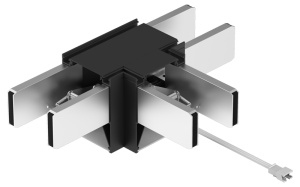 Conector tip T pentru CIL LIN de birou, negru