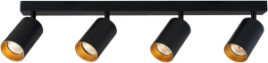 Corp ilum. spot reglabil pt.tavan, negru, reflector auriu