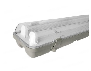 Corp neon neechipat pentru tuburi LED T8 G13 la ambele capete 2x120cm ABS si policarbon 230V IP65