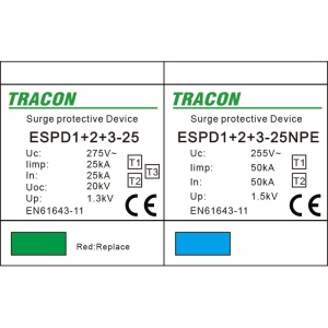Descărcător de supratensiune T1+T2+T3, integrat, AC - Img 2