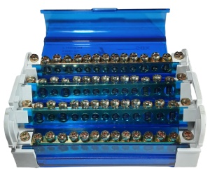 Distribuitor conexiuni 4 poli 125A 500V 132x51x88mm prindere pe sina DIN - Img 3