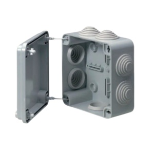 Doza aplicata patrata 105x105x55mm IP55 pentru distributie jonctiune ABS rezitenta UV cu presetupe - Img 3