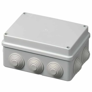 Doza aplicata patrata 150x110x70mm IP55 pentru distributie jonctiune ABS rezitenta UV cu presetupe - Img 2