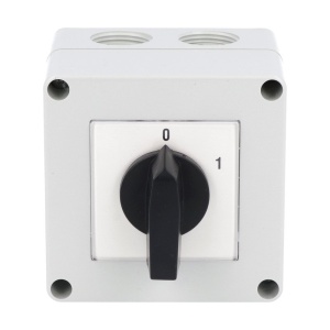 Intrerupator 25A 7.5kw 0-1 ON-OFF 3 poli IP65 cu came industrial aplicat casetat - Img 2