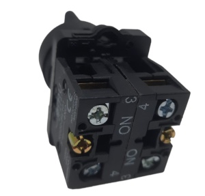Intrerupator rotativ buton 3 pozitii 1-0-2 6A incastrabil pentru tablouri cu 2 contacte normal deschise NO - Img 3