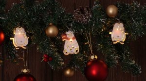 Lanț de lumină LED de Crăciun, pinguin, urs, cu baterii - Img 2