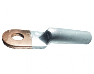 Papuc electric cupru aluminiu Cu-Al 150mm2 terminali tubulari diametru gaura 14mm lungime 125mm - Img 1