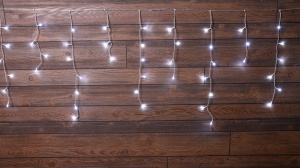 Perdea luminoasă LED de Crăciun, țurțuri, interior/exterior - Img 3