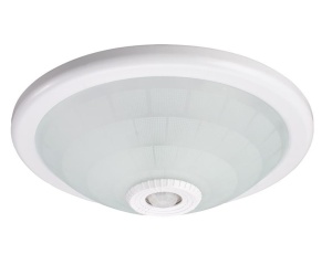 Plafonieră cu senzor de miscare 2xE27 300x97mm, max. 2x40W, max 6m, 360° 10s-3min IP20, garantie 3 ani