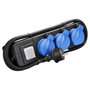 Prelungitor cu 3 prize cablu 1.5m H07RN-F 3G1,5 230V 16A max. 3500W IP44 - Img 2