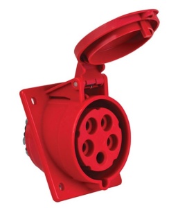 Priza trifazica 5 poli 32A 3P+N+E 6h incastrata oblica ST CEE 380V IP44