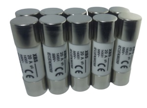 Set 10 sigurante 14x51 20A fuzibile cilindrice ceramica 500V AC gLgG - Img 1