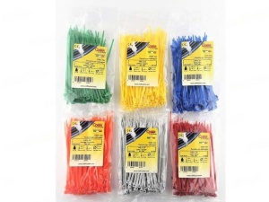 Set 100 buc colier cablu 140x3.6mm din plastic albastru Cobra 9134 - Img 2
