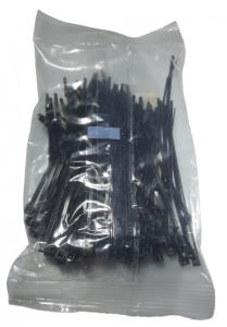 Set 100 buc colier cablu 200x2.5mm din plastic negru Cobra 9081 - Img 2