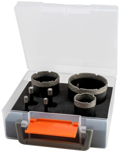 Set de burgie și carote diamantate