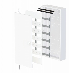 Tablou 108 module (6 randuri x18 module) 63A dulap de distribuție metalic IP30 dimensiuni 925x450mm - Img 2