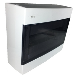 Tablou electric aplicat 12 module plastic 275x225x95mm cu usa fumurie deschidere laterala IP40