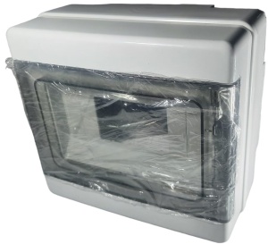 Tablou electric aplicat Elettrocanali 8 module IP65 IK08 cu usa transparenta fumurie - Img 2