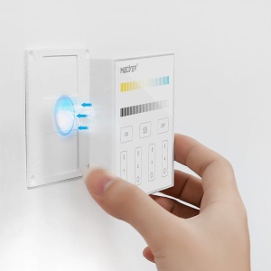 Telecomandă albă Mi-Light MiBoxer cu 4 zone, montată pe perete, control al temperaturii și luminozității culorii DIM+CCT B2 - Img 2