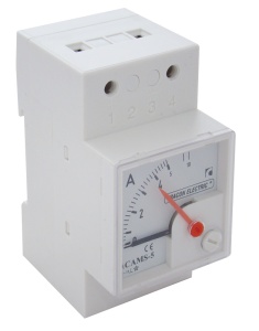 Ampermetru analogic modular de c.c., montaj pe şină