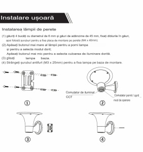 Aplică de exterior felinar solar 15W de perete 2200lm 4000K/6000K IP65 garanţie 3 ani culoare neagră - Img 3