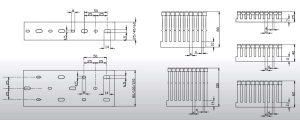 Canal cablu perforat 2m slitat 25x60mm gri pentru circuite electrice in tablouri - Img 2