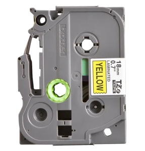 Casetă bandă etichete Brother TZe-FX651, lit. negre/galben
