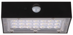 CIL de perete LED, panou fotovoltaic, detect. mișcare, negru - Img 2